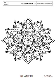 Mandala boyama sayfaları